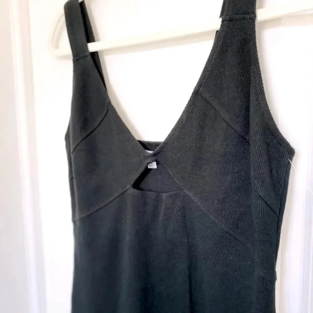 BB Dakota Body Talk Black Ribbed Peekaboo Cutout Mini Dress L NWOT - Picture 6 of 9